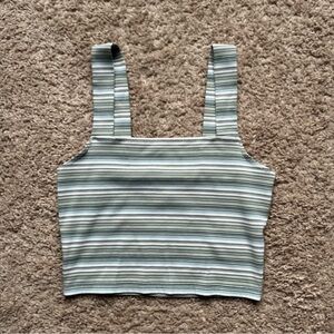 American Eagle Striped Cropped Tank, Size Small